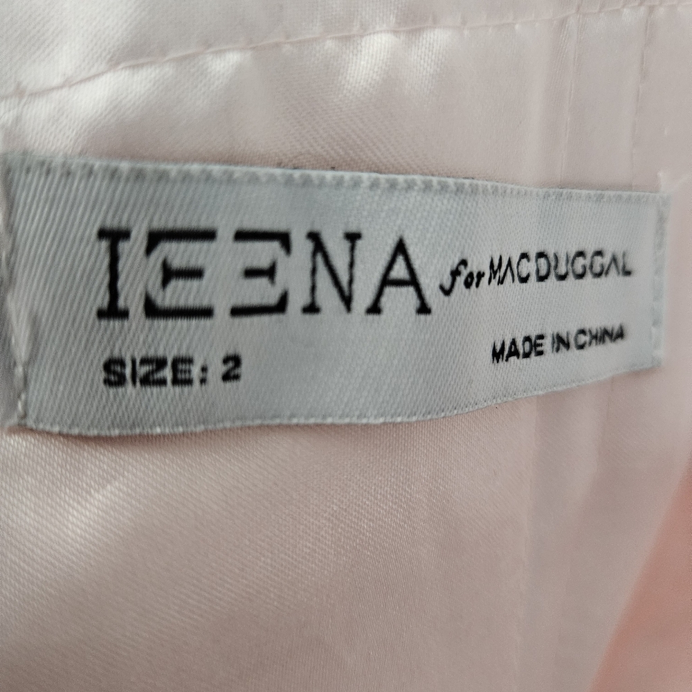 Mac Duggal Pink Ruffled Embroidered Sequins Steapless Pink Dress Size 2 NEW - Picture 11 of 12